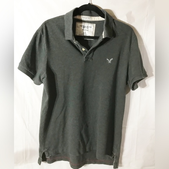 American Eagle Outfitters Other - American Eagle Mens Vintage Fit Eagle Polo Sized Large Gray in Color